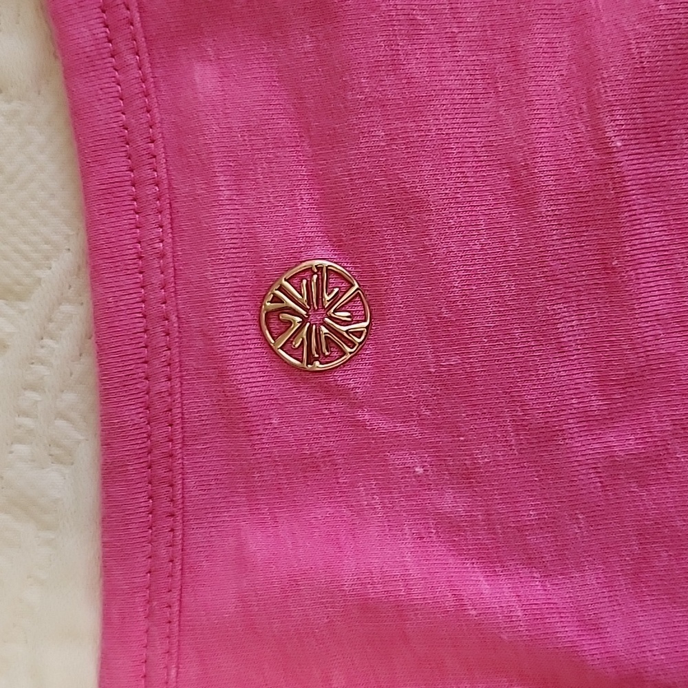 Lilly Pulitzer Bright Pink Long Sleeve Top - Picture 4 of 4